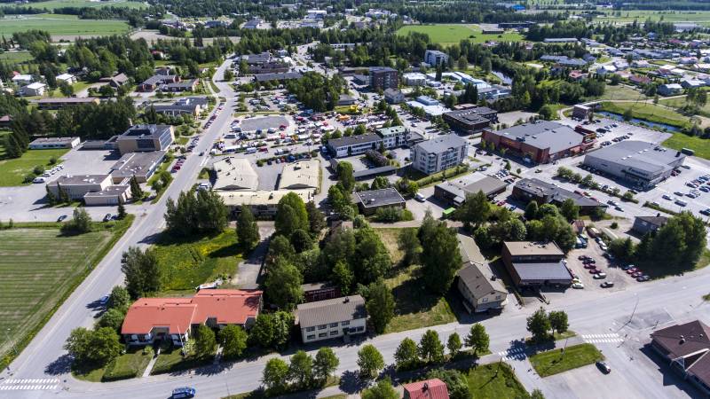 ilmakuva Kauhavan keskustasta